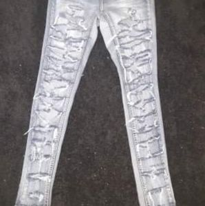 Light Blue Skinny Ripped Jeans